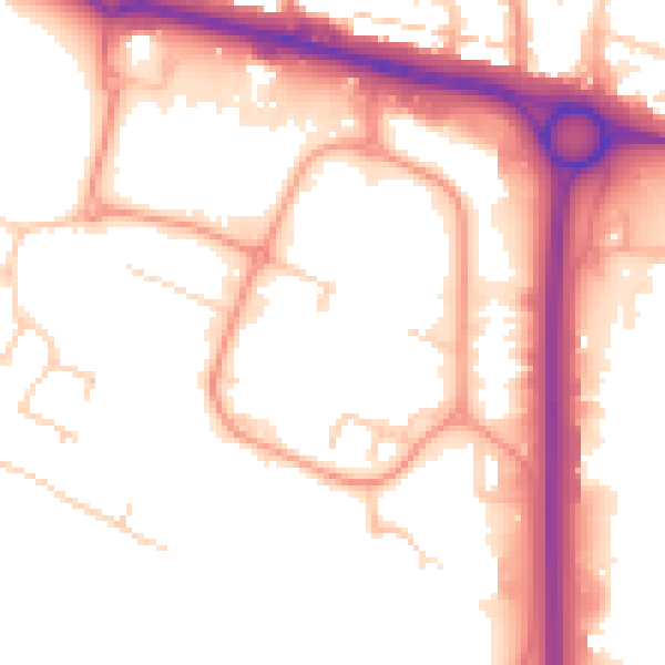 Daytime road noise heatmap for ME8 0RW
