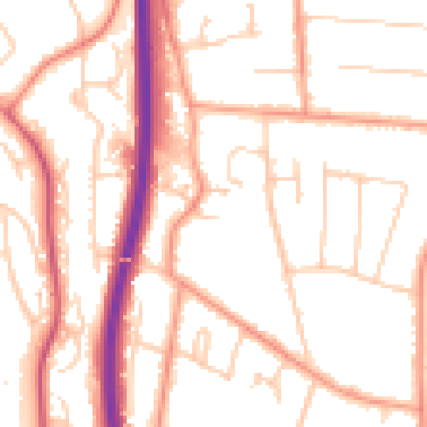 Daytime road noise heatmap for ME8 0SY