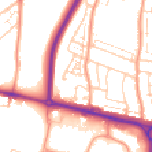 Daytime road noise heatmap for ME8 6AP
