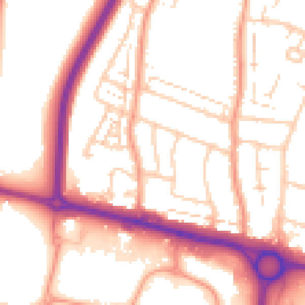 Daytime road noise heatmap for ME8 6AQ