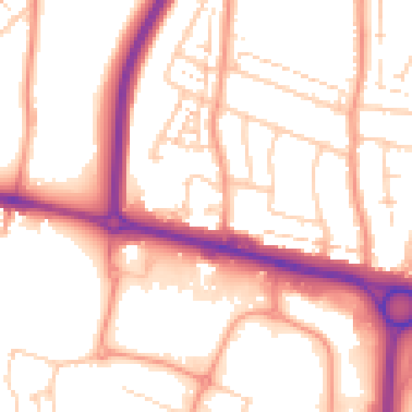 Daytime road noise heatmap for ME8 6BF