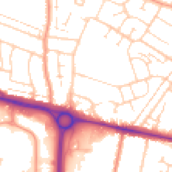 Daytime road noise heatmap for ME8 6DD