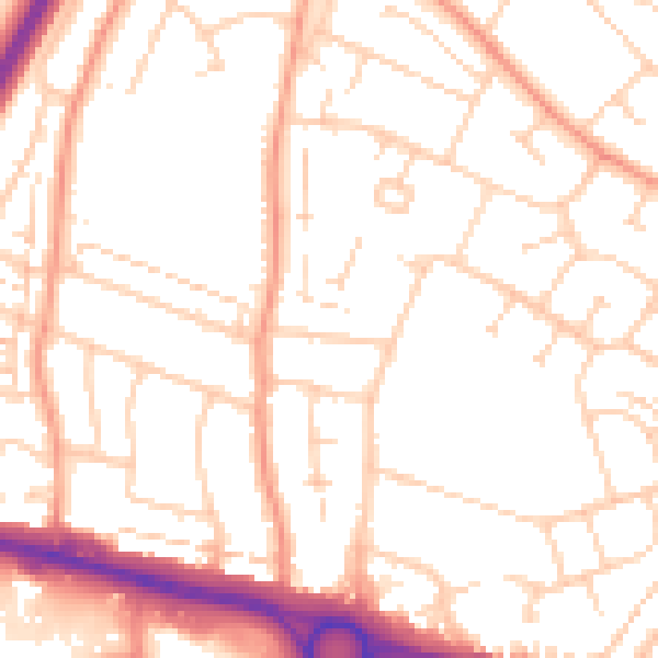 Daytime road noise heatmap for ME8 6HD