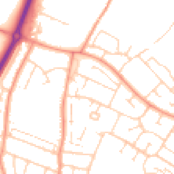 Daytime road noise heatmap for ME8 6LS