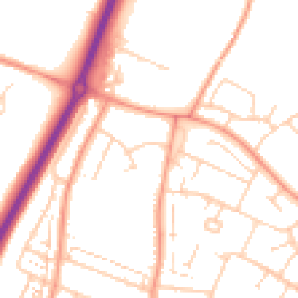 Daytime road noise heatmap for ME8 6NT