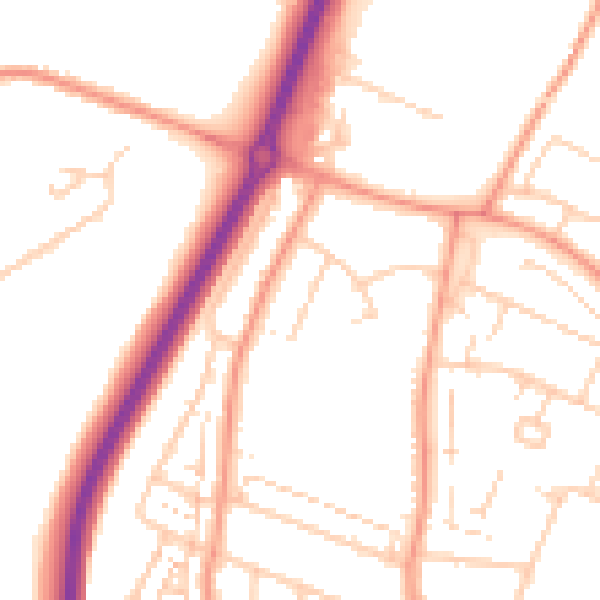 Daytime road noise heatmap for ME8 6PA