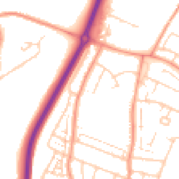 Daytime road noise heatmap for ME8 6PB