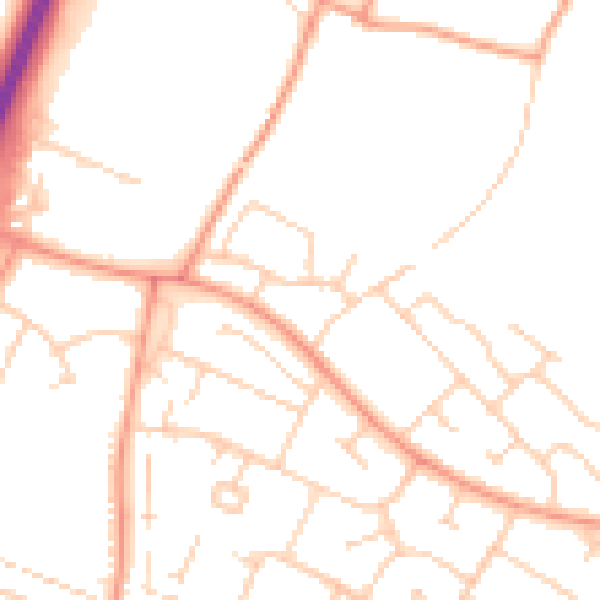 Daytime road noise heatmap for ME8 6QE