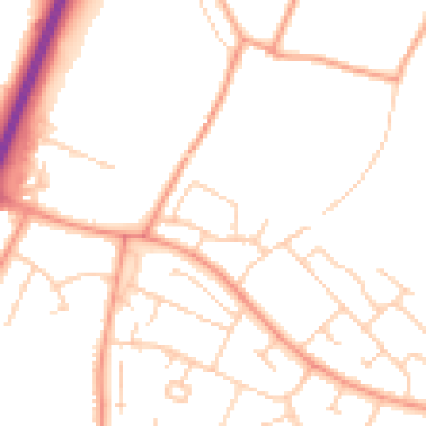 Daytime road noise heatmap for ME8 6QJ