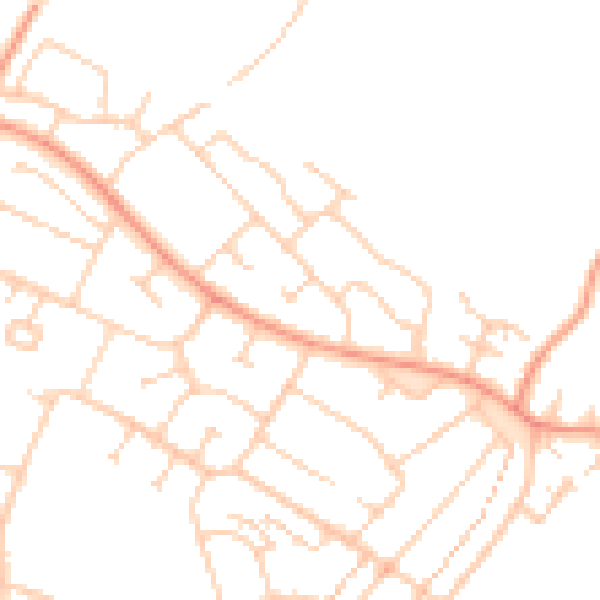 Daytime road noise heatmap for ME8 6RS