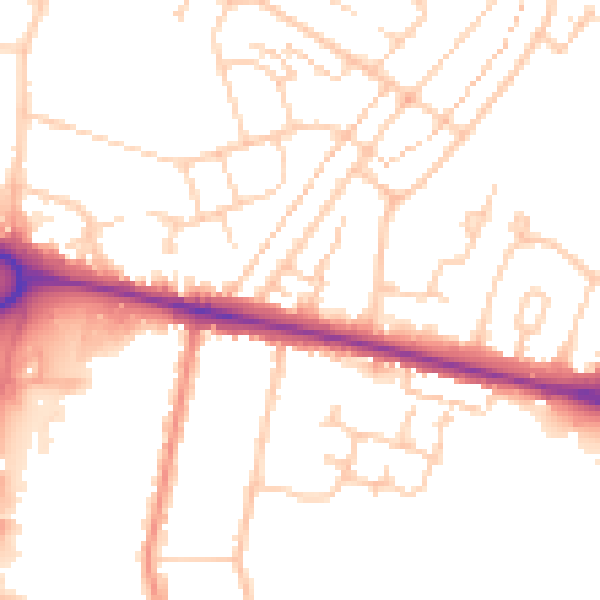 Daytime road noise heatmap for ME8 6TP