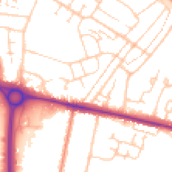 Daytime road noise heatmap for ME8 6UA