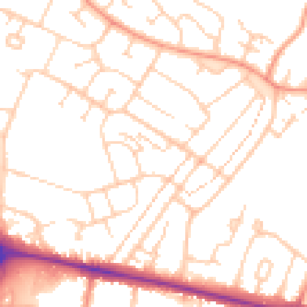 Daytime road noise heatmap for ME8 6XP
