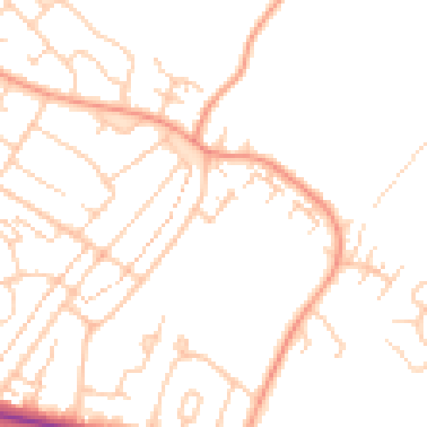 Daytime road noise heatmap for ME8 7AX