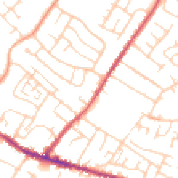 Daytime road noise heatmap for ME8 7BL