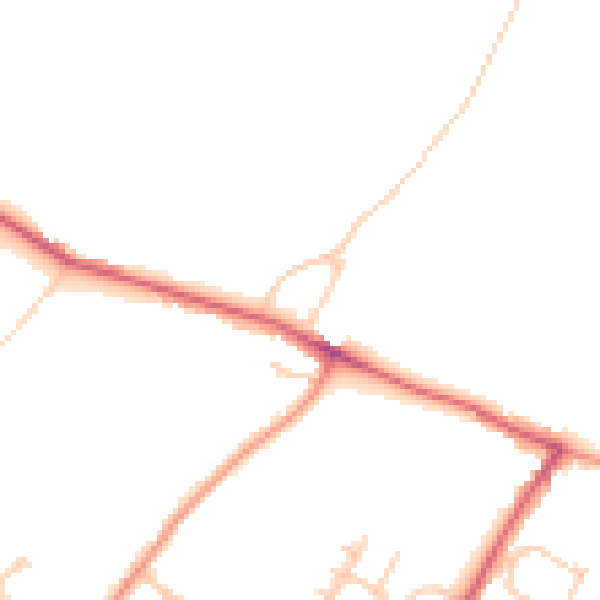 Daytime road noise heatmap for ME8 7BY
