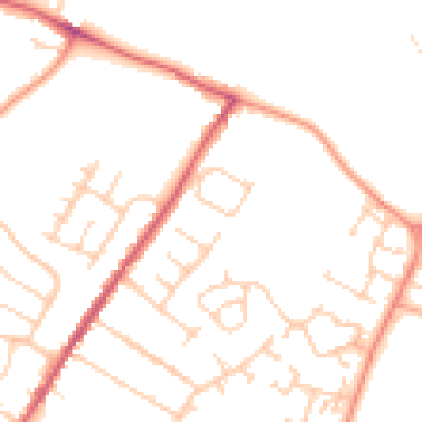 Daytime road noise heatmap for ME8 7BZ