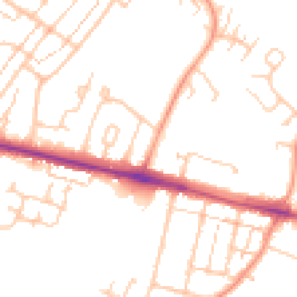 Daytime road noise heatmap for ME8 7EJ