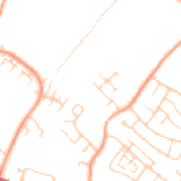 Daytime road noise heatmap for ME8 7FD