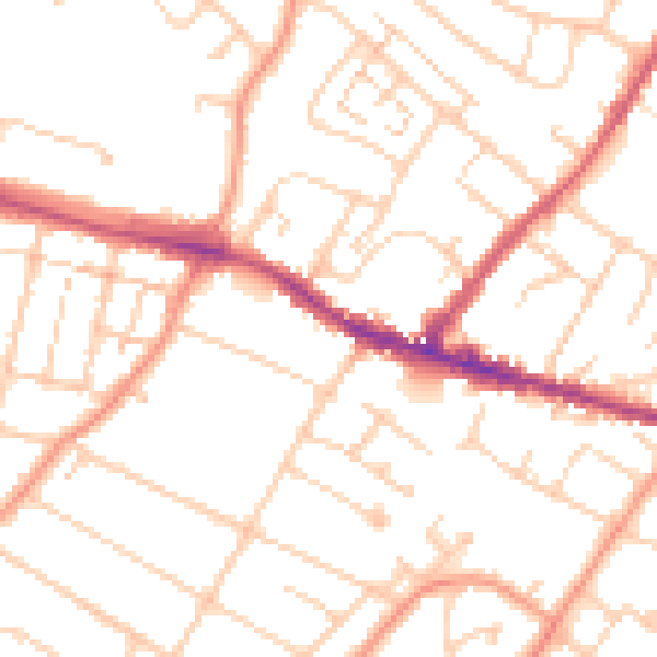 Daytime road noise heatmap for ME8 7JA