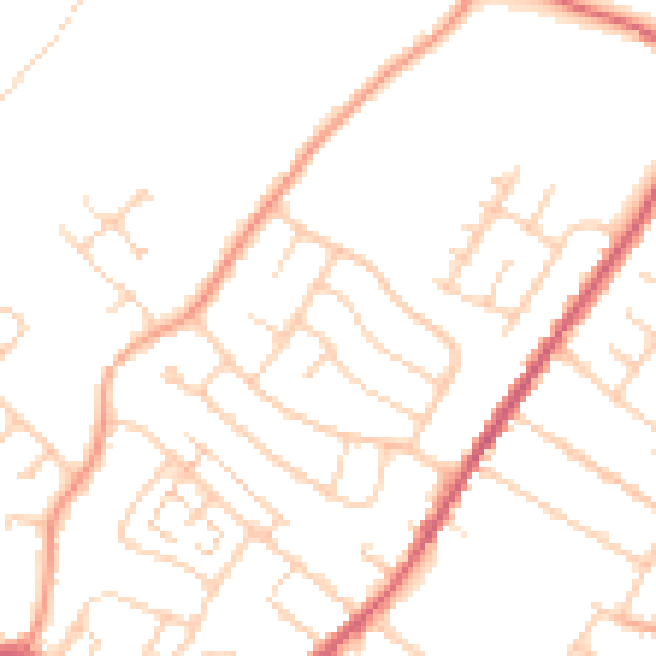 Daytime road noise heatmap for ME8 7NY