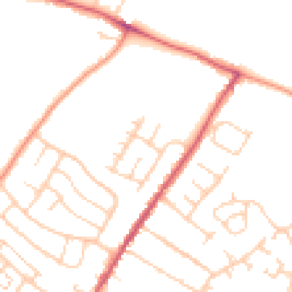 Daytime road noise heatmap for ME8 7PN