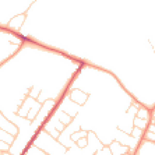 Daytime road noise heatmap for ME8 7UE