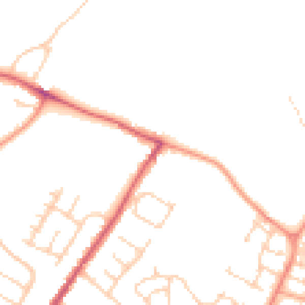 Daytime road noise heatmap for ME8 7UH