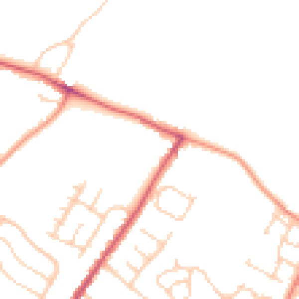Daytime road noise heatmap for ME8 7UQ