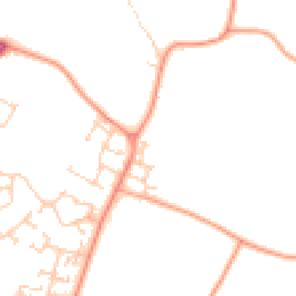 Daytime road noise heatmap for ME8 8FD