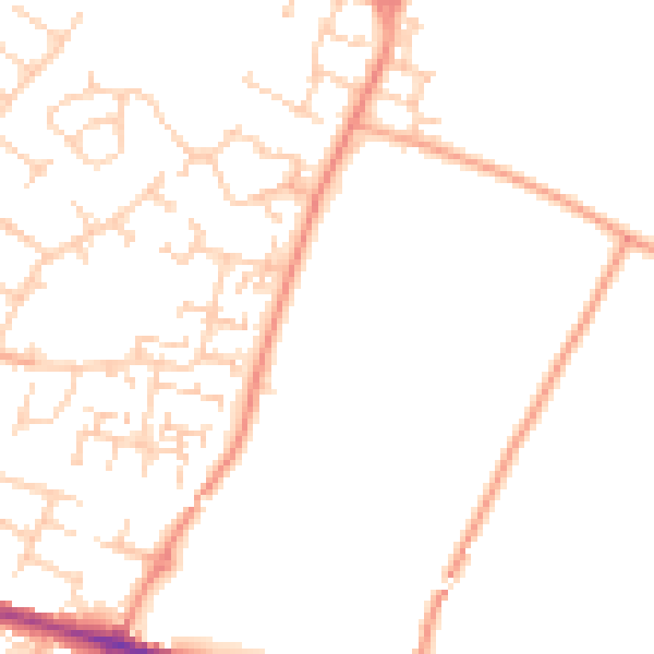 Daytime road noise heatmap for ME8 8GB