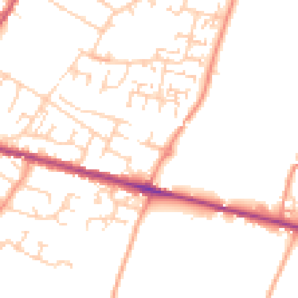 Daytime road noise heatmap for ME8 8LN