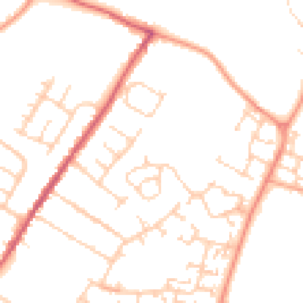 Daytime road noise heatmap for ME8 8LY
