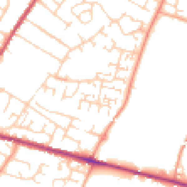 Daytime road noise heatmap for ME8 8NS