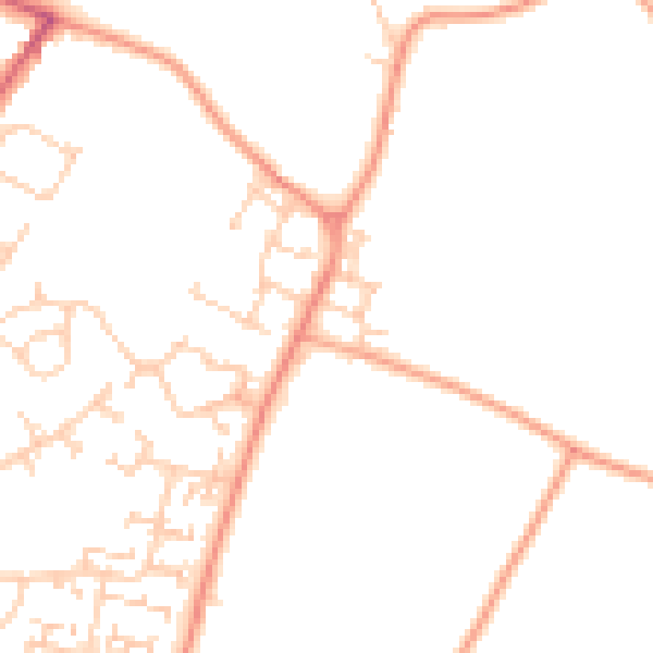 Daytime road noise heatmap for ME8 8PU