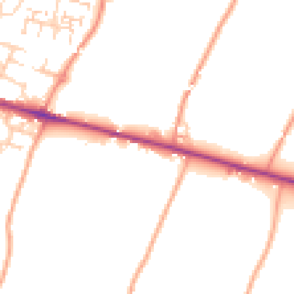 Daytime road noise heatmap for ME8 8QE