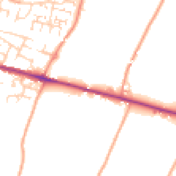 Daytime road noise heatmap for ME8 8QG