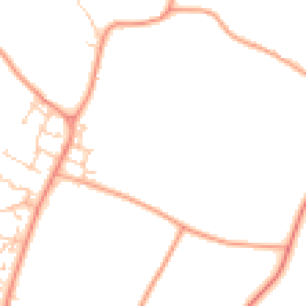 Daytime road noise heatmap for ME8 8QW
