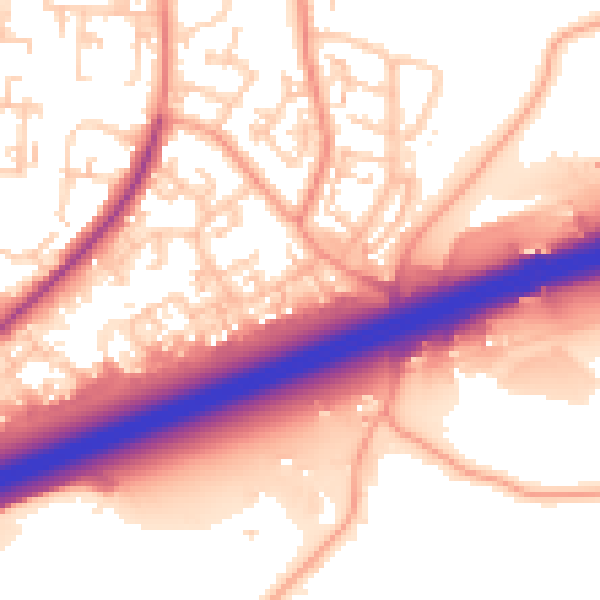Daytime road noise heatmap for ME8 8SJ