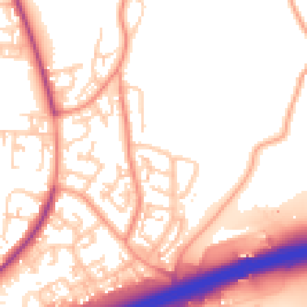 Daytime road noise heatmap for ME8 8TH