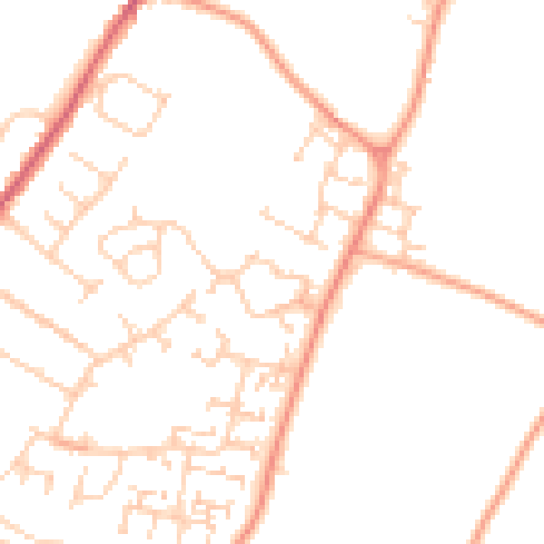 Daytime road noise heatmap for ME8 8TS