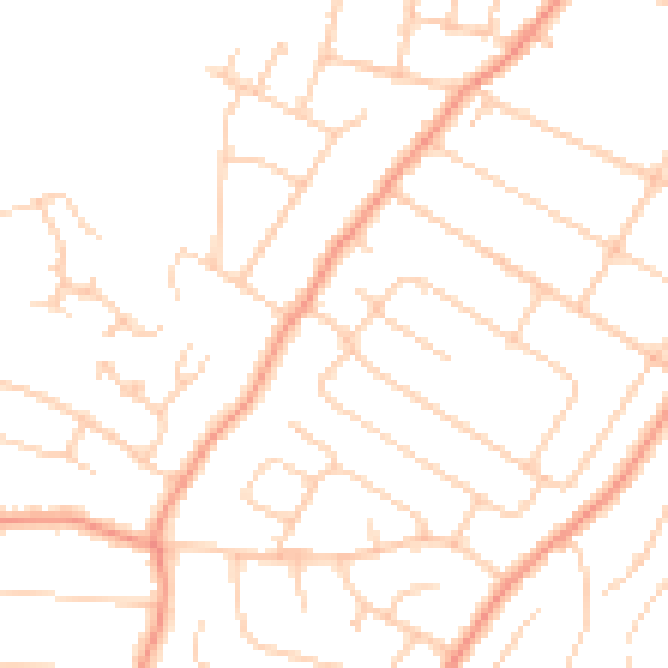 Daytime road noise heatmap for ME8 9AU