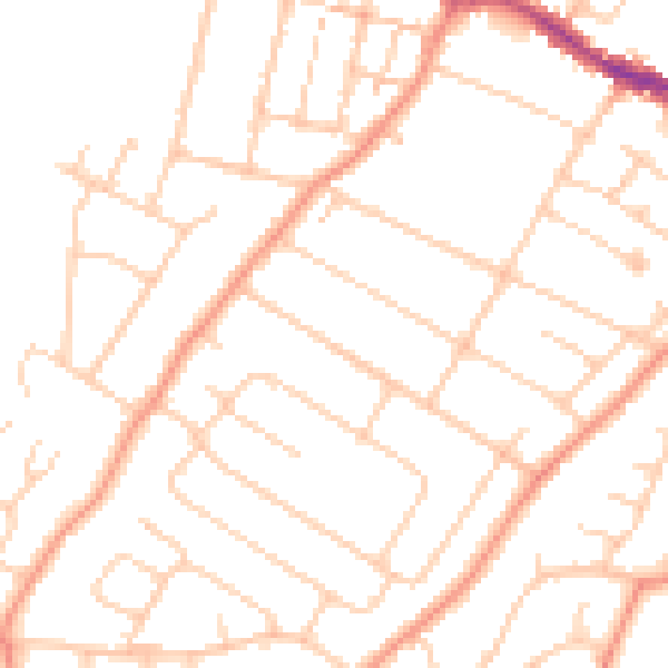 Daytime road noise heatmap for ME8 9BT