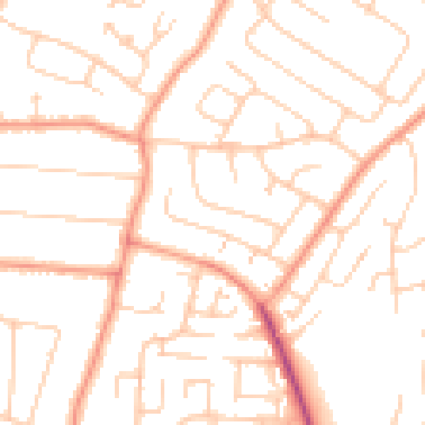 Daytime road noise heatmap for ME8 9DN
