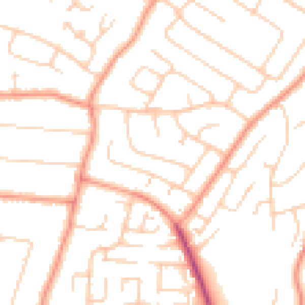 Daytime road noise heatmap for ME8 9DW