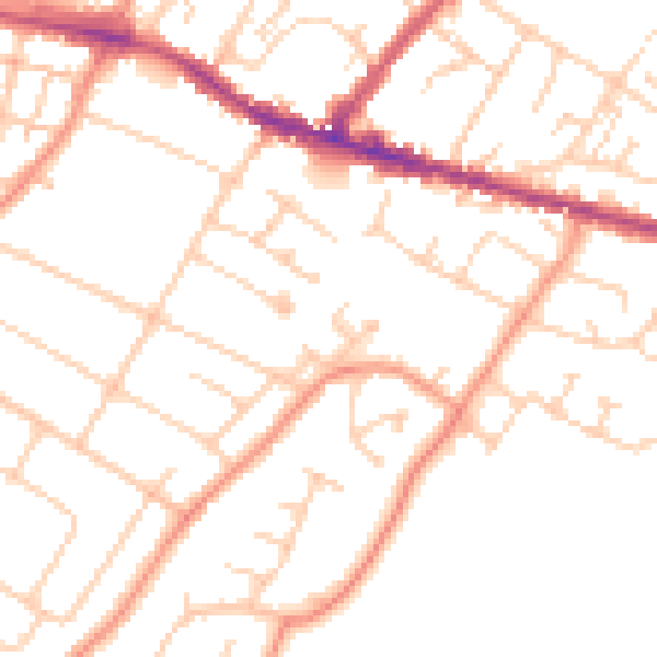 Daytime road noise heatmap for ME8 9HG
