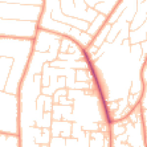 Daytime road noise heatmap for ME8 9LE