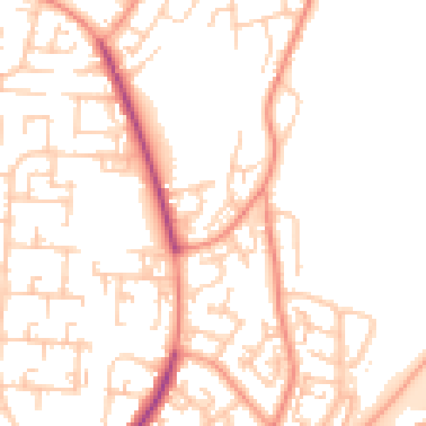 Daytime road noise heatmap for ME8 9NF