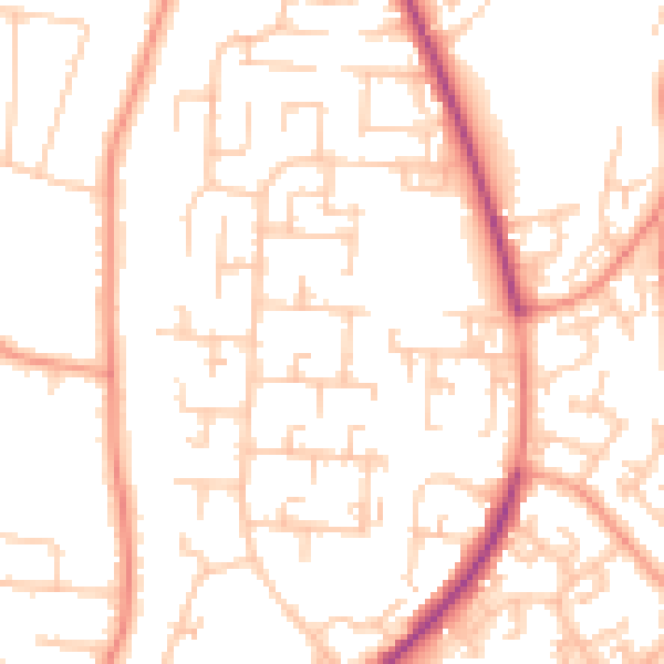 Daytime road noise heatmap for ME8 9QH