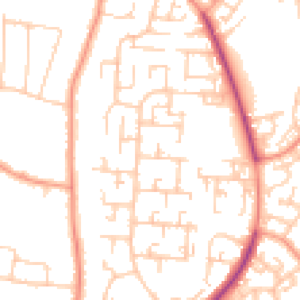 Daytime road noise heatmap for ME8 9QQ